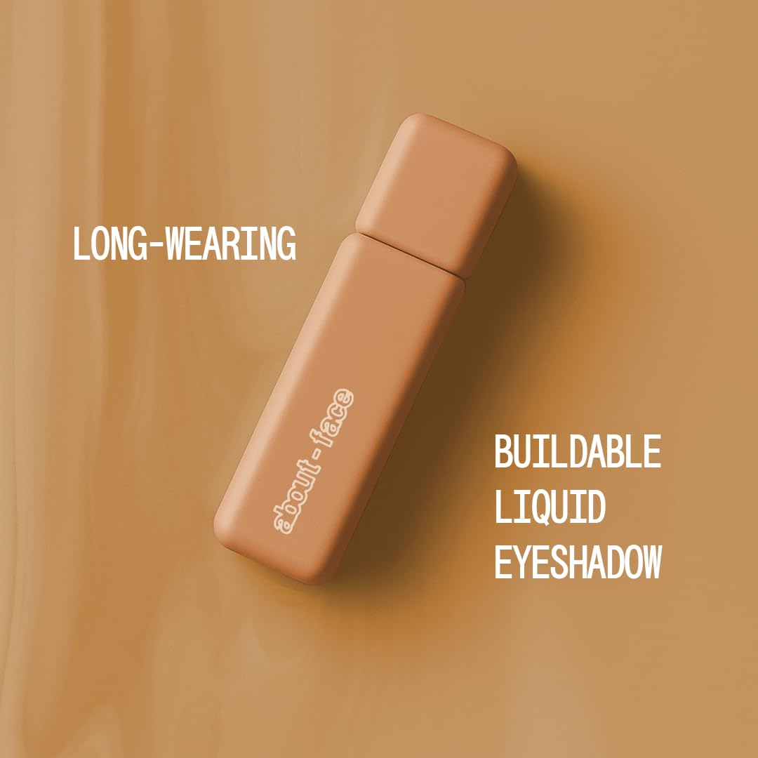about-face Matte Fluid Eye Paint Capulets – High-Pigment Liquid Eyeshadow, Long-Lasting, No-Budge Matte Finish, Vegan & Cruelty-Free (Soft Brown)
