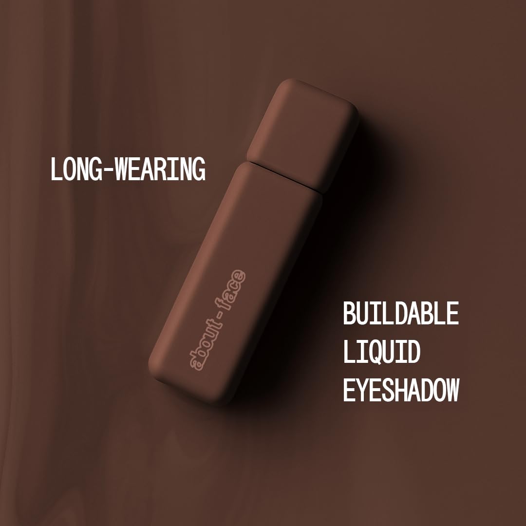 about-face Matte Fluid Eye Paint Capulets – High-Pigment Liquid Eyeshadow, Long-Lasting, No-Budge Matte Finish, Vegan & Cruelty-Free (Soft Brown)