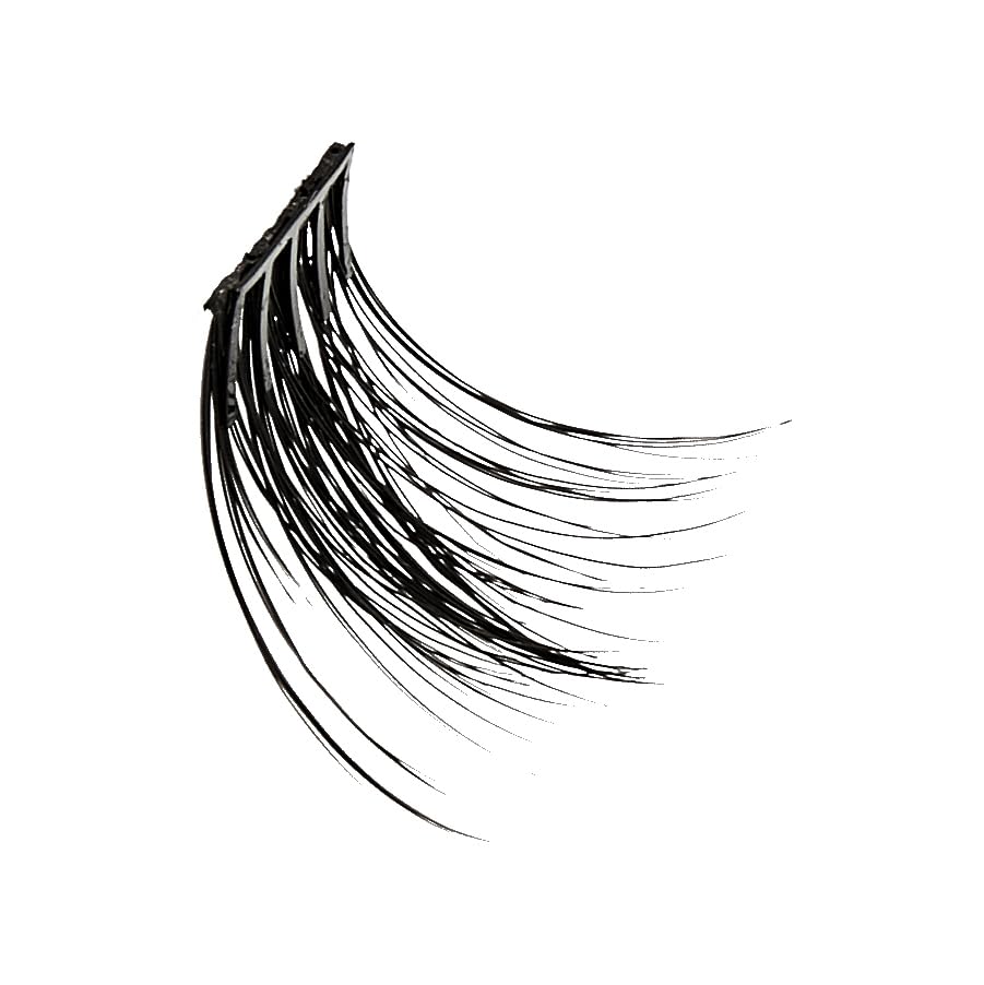 KISS imPRESS Falsies Press On Self Adhesive Eyelashes, 12mm-14mm Glam Volume Press On Lashes, Black, No Glue Needed, Invisible Band, 20 Lash Clusters & Non-Stick Applicator - Spiky