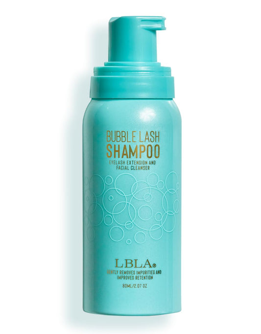 LBLA Bubble Lash Shampoo/Daily Lash Extension Cleanser/Lash Bath – Full Size, Travel Size & mini kit with brush – Gentle pH-Balanced Lash Cleanser and Makeup Remover (80 ML)