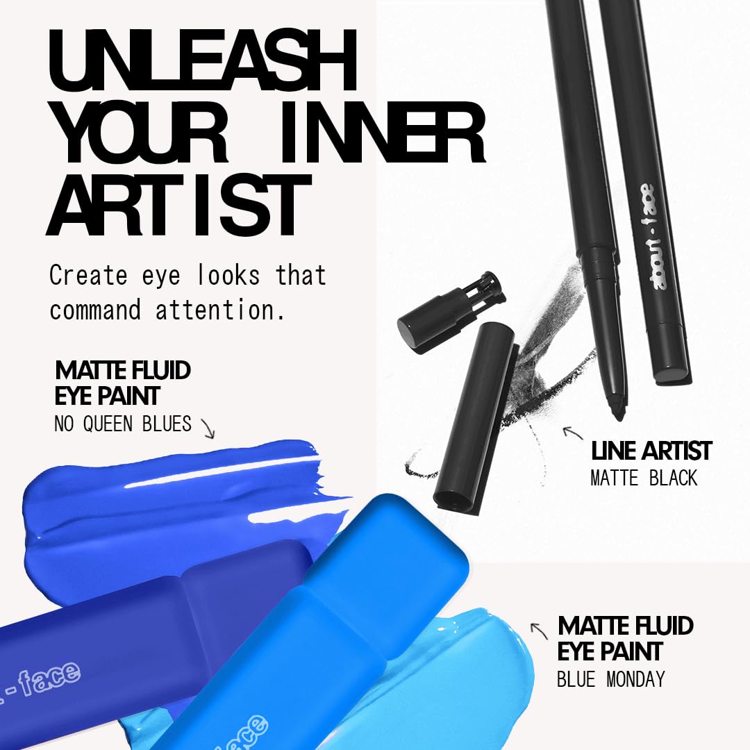 about-face Matte Fluid Eye Paint Capulets – High-Pigment Liquid Eyeshadow, Long-Lasting, No-Budge Matte Finish, Vegan & Cruelty-Free (Soft Brown)