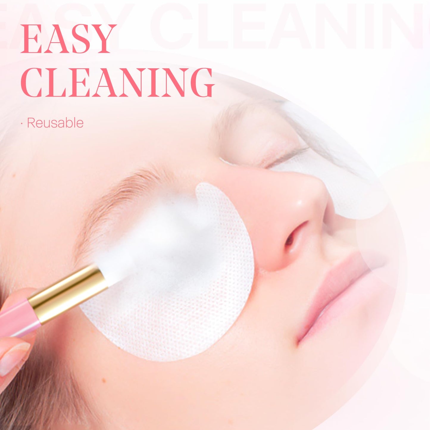 Buqikma 2 Pieces Lash Brush Cleaning Lash Shampoo Brushes for Nose Cleaning Fan Brush Peel Off Blackhead Brushes Remover Tool, Lash Wash Supplies（Pink）