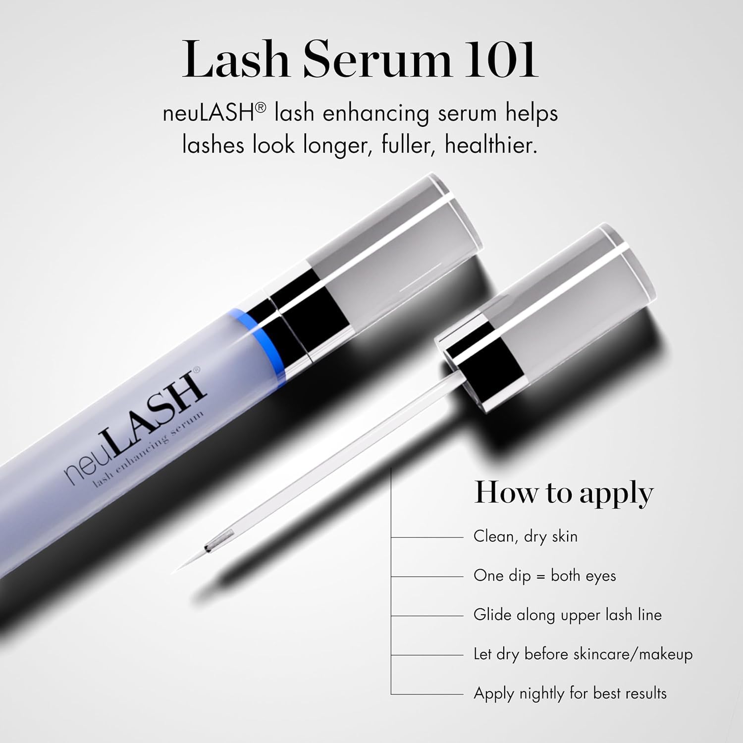 Eye Lash Enhancing Serum for Thicker, Longer Looking Lashes - neuLASH Eyelash Serum by Skin Research Laboratories - Advanced Formula Improves the Look of Natural Lash Follicles & Healthy Lash Lines
