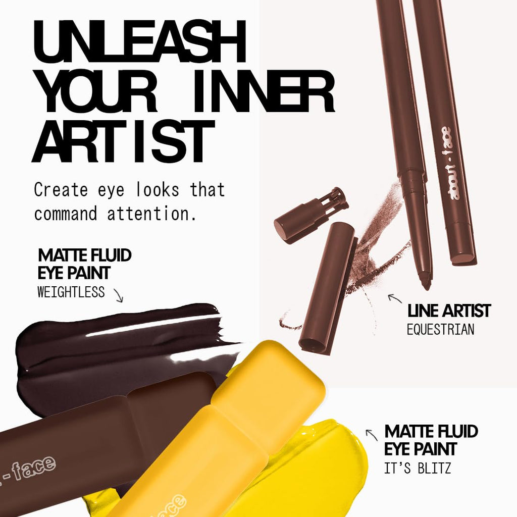 about-face Matte Fluid Eye Paint Capulets – High-Pigment Liquid Eyeshadow, Long-Lasting, No-Budge Matte Finish, Vegan & Cruelty-Free (Soft Brown)