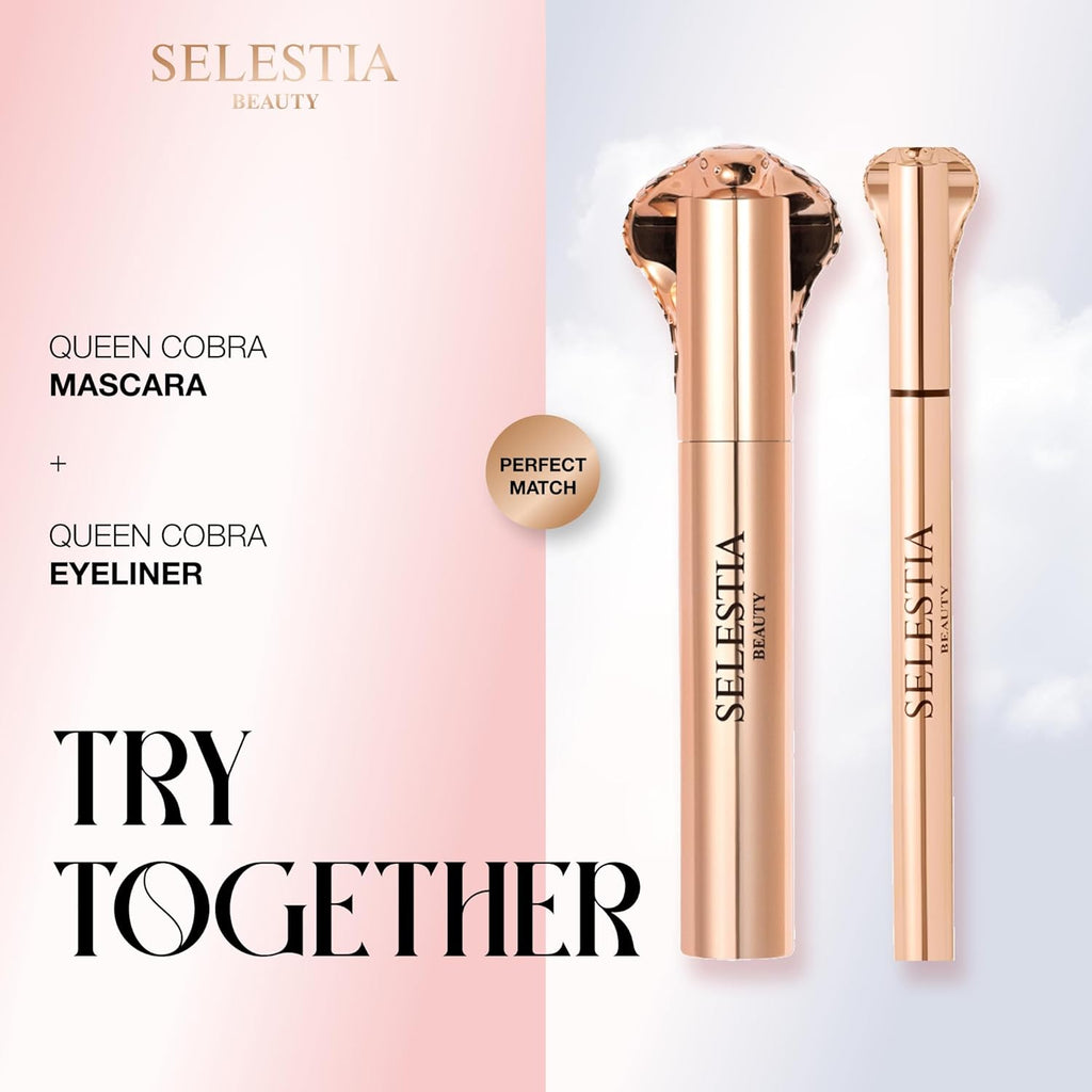 Black Liquid Eyeliner Pencil Queen Cobra – Long-Lasting – Quick-Drying, No Flaking – Thin Applicator & Intense Color – 0.016 fl.oz